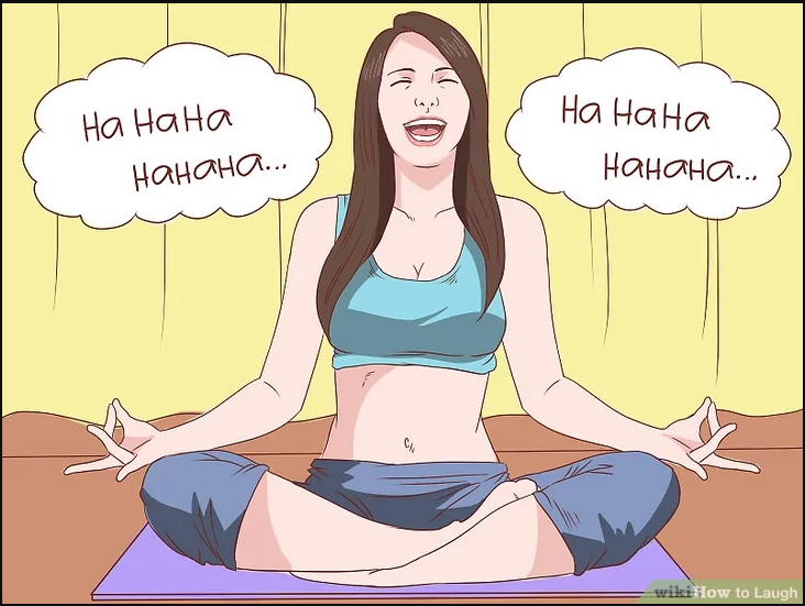 Laughing as a yoga exercise